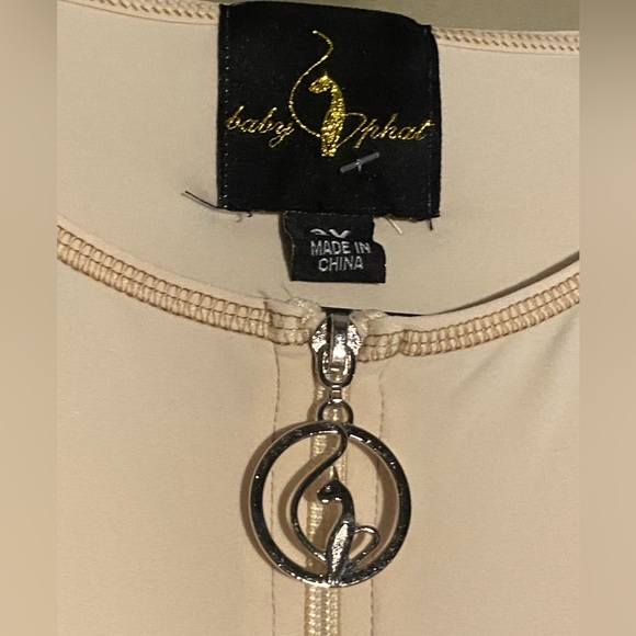 Vintage Baby Phat Long Sleeve Henley and Pant Loungewear Set Cream Women  2X NWT - Picture 2 of 10